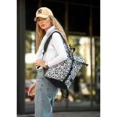 Рюкзак рол Sambag RollTop X чорний принт "Graphity" жіночий