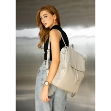 Жіночий рюкзак Sambag Loft LN сірий шовк