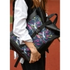 Жіночий рюкзак Sambag RollTop One чорний з принтом "ABSTRACT" (24208710)