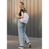 Жіночий рюкзак Sambag Dali LHe чорний з квітковим білим принтом (15379705)