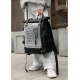 Жіночий рюкзак Sambag RollTop Hacking чорний принт "Zebra" (24460121)