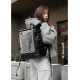 Жіночий рюкзак Sambag RollTop Hacking чорний принт "Zebra" (24460121)