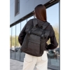 Жіночий рюкзак ролл Sambag RollTop Milton чорний тканевий (24211065)