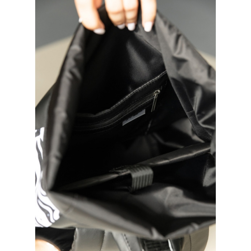 Рюкзак рол Sambag RollTop чорний принт "Zebra" (24208146)
