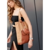 Жіноча сумка Sambag Shopper бежева з клапаном (93251026)