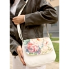 Жіноча сумочка Rose біла з квітковим принтом (94000608)