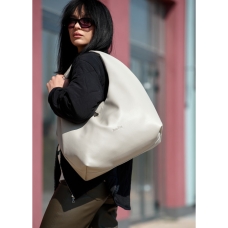 Жіноча сумка Sambag HOBO L сірий шовк