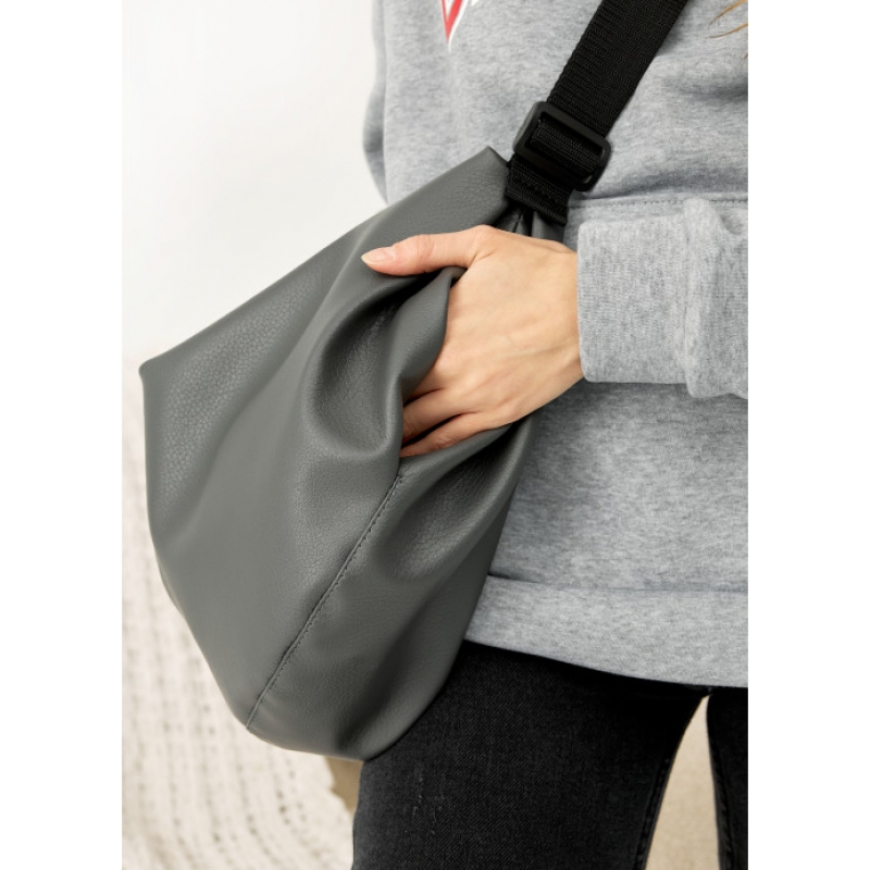 Жіноча сумка Sambag HOBO Dolly графітова (53400009)