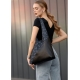 Жіноча сумка Sambag HOBO M чорна принтована (53200702)