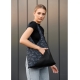 Жіноча сумка Sambag HOBO M чорна принтована (53200702)