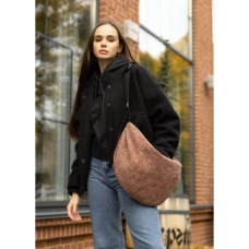 Жіноча сумка Sambag HOBO Dolly тканева теракотова