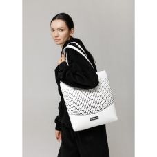 Сумка Sambag Shoper NOVA біла з принтом "Bloom"