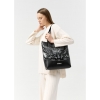 Сумка Sambag Shoper NOVA чорна з принтом "Bloom" (93140401)