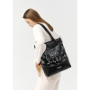 Сумка Sambag Shoper NOVA чорна з принтом "Bloom" (93140401)