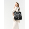 Сумка Sambag Shoper NOVA чорна з принтом "Bloom" (93140401)