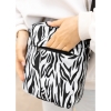Жіноча сумка через плече мессенджер Sambag SKN чорний принт "Zebra" (70230146)