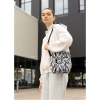 Жіноча сумка через плече мессенджер Sambag SKN чорний принт "Zebra" (70230146)