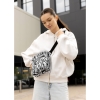 Жіноча сумка через плече мессенджер Sambag SKN чорний принт "Zebra" (70230146)