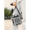 Жіноча сумка через плече мессенджер Sambag SKN чорний принт "Zebra" (70230146)
