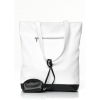 Жіноча сумка Sambag Shopper біла з чорним (93251008)