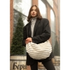 Жіноча сумка Sambag HOBO Dolly тканева молочна (53400811)