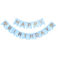 Гірлянда "Happy Birthday", блакитна (Ri16122004)