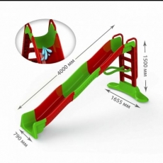 Гірка для катання 400 см червоно-зелена (01450/3)