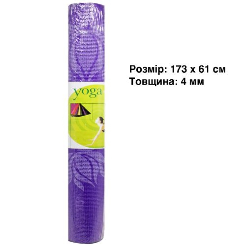 Килимок для йоги/фітнесу, вид 20 (BT-SG-0018) (склад -T-)