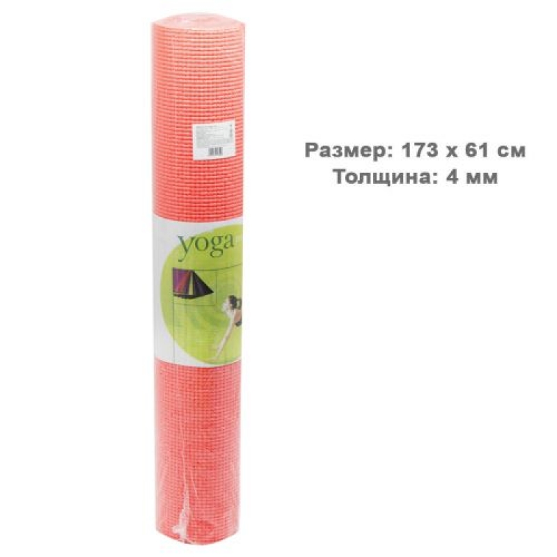  Килимок для йоги / фітнесу BT-SG-0004 PVC 4мм 173 * 61см 6цв.кул. / 15 / (BT-SG-0004) (склад -T-)