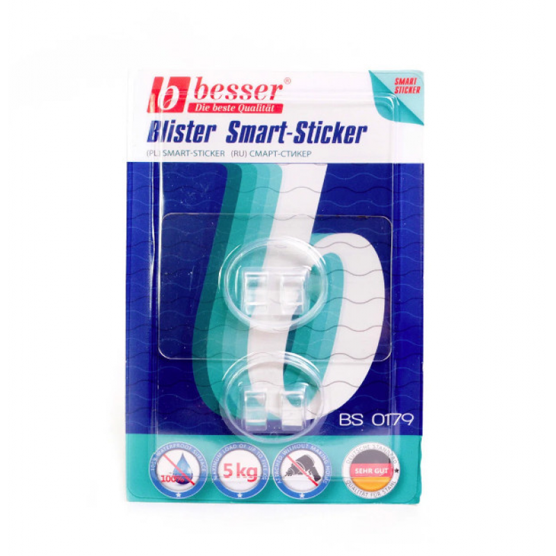 Крепление Besser Smart Stiker BS-0179 8х9х1,5 см (Склад -Y-)