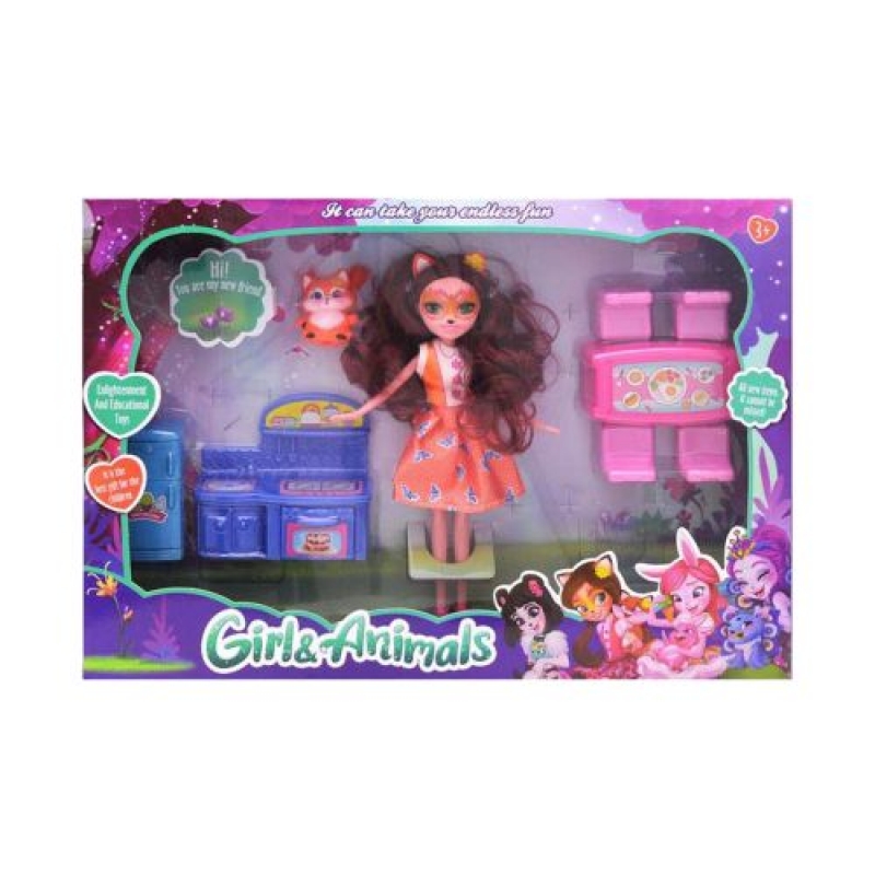 Лялька "Enchantimals: Felicity Fox" з кухнею (TM665C-D) (склад -T-)