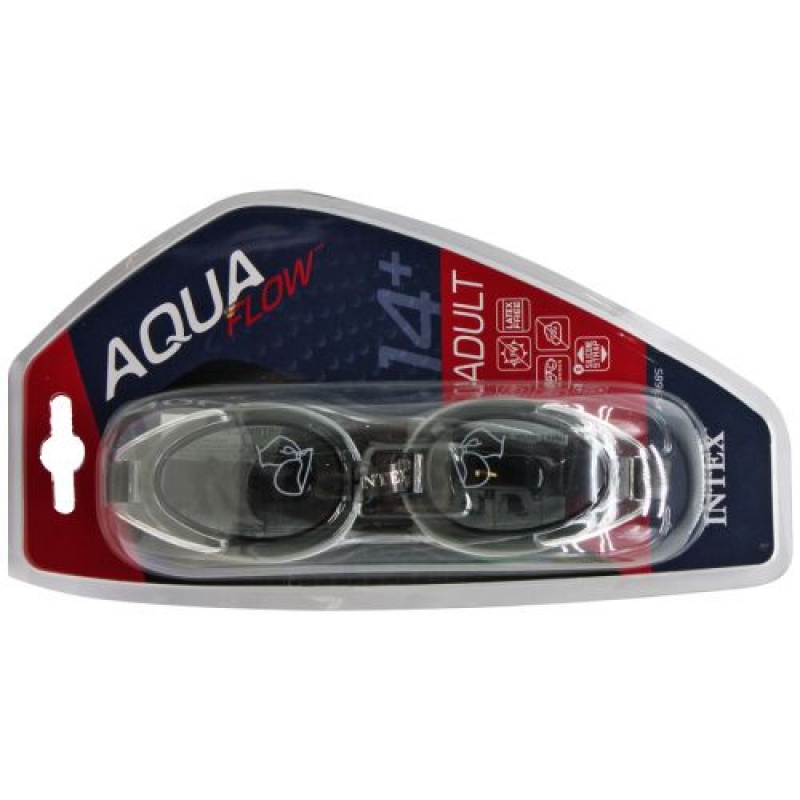 Окуляри для плавання "Aqua Flow" 14+ (чорно-білі) (55685) (склад -T-)