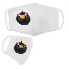 Багаторазова 4-х шарова захисна маска "Angry birds Бомб" розмір 3, 7-14 років (mask2NEW)