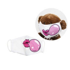 Багаторазова 4-х шарова захисна маска "Bubble Gum" розмір 3, 7-14 років (білий) (mask2NEW)