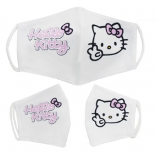 Багаторазова 4-х шарова захисна маска "Hello Kitty" розмір 3, 7-14 років (mask2NEW)