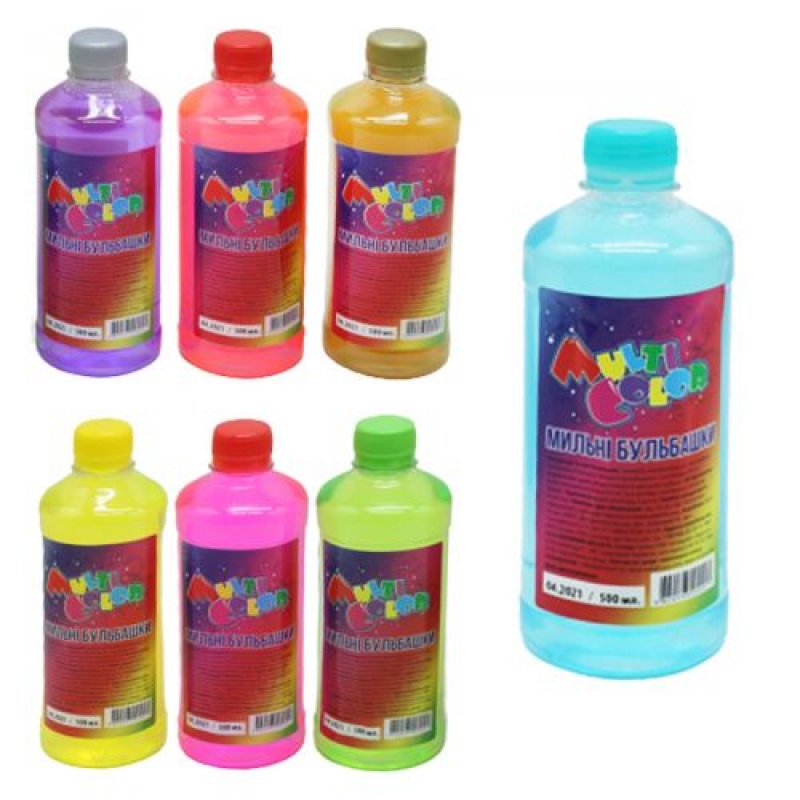 Запаска для мильних бульбашок "MultiColor", 500 мл (8105) (склад -T-)