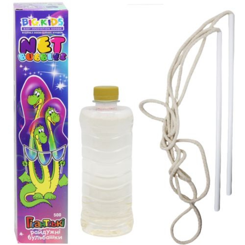 Мильні бульбашки "NET BOX - GIANT BUBBLES" 500 мл, пускач 30 см (NET BOX-GIANT) (склад -T-)