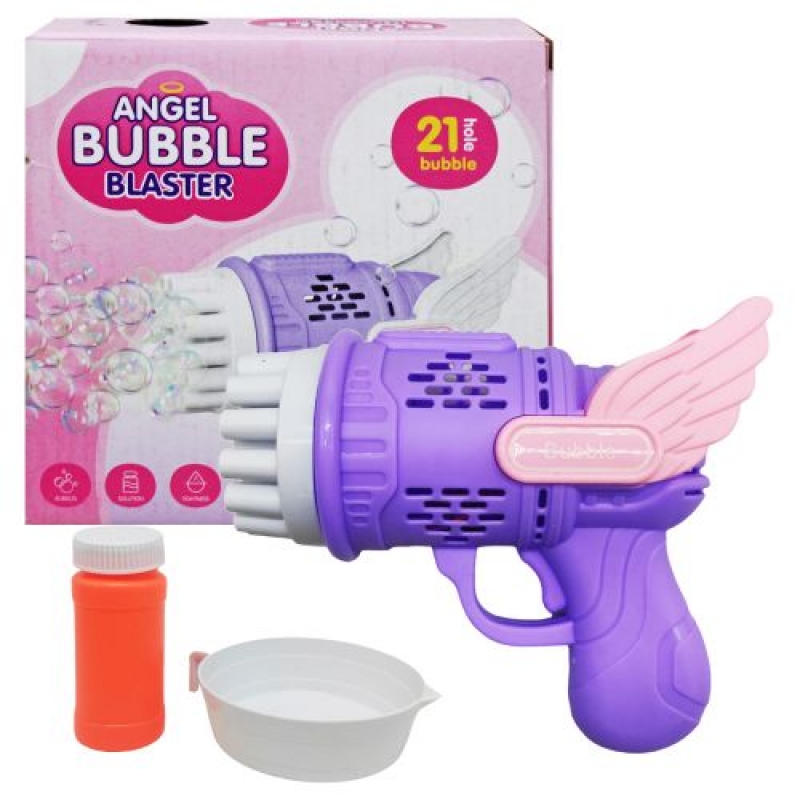 Пістолет з мильними бульбашками "Angel Bubble Blaster" (бузковий) (3939-142) (склад -T-)