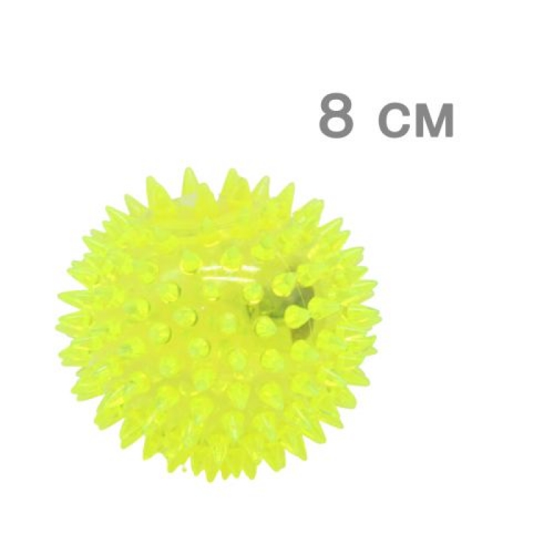 М'ячик із шипами, салатовий, 8 см (K46) (склад -T-)
