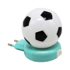 Світильник "Футбольний м'яч", бірюзовий (м'яч біло-чорний) (SV68)