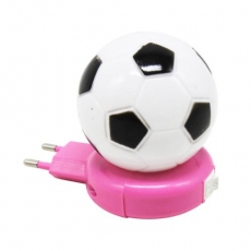 Світильник "Футбольний м'яч", рожевий (м'яч біло-черний) (SV68)