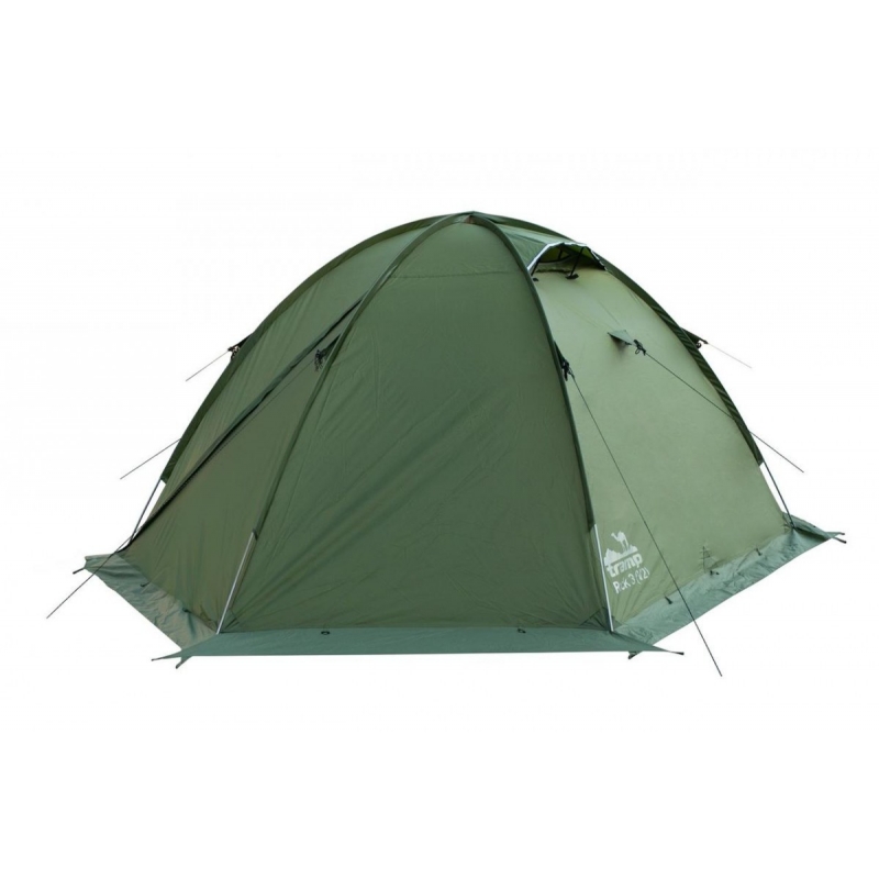 Палатка трехместная Tramp Rock 3 V2 TRT-028-green 330х220x130 см зеленая (Склад -Y-)