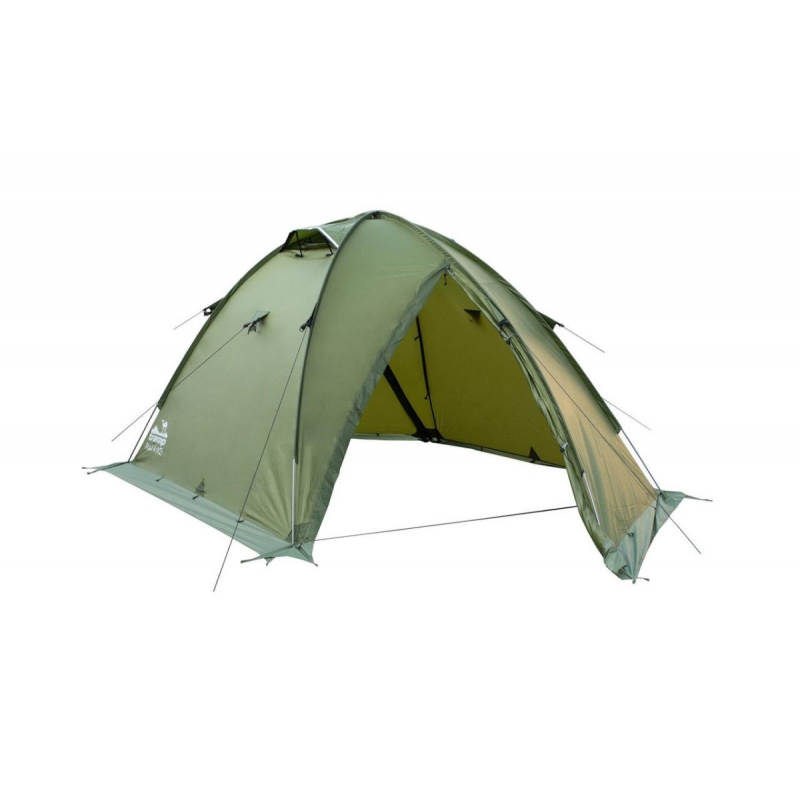 Палатка четырехместная Tramp Rock 4 V2 TRT-029-green 400х220x140 см (Склад -Y-)