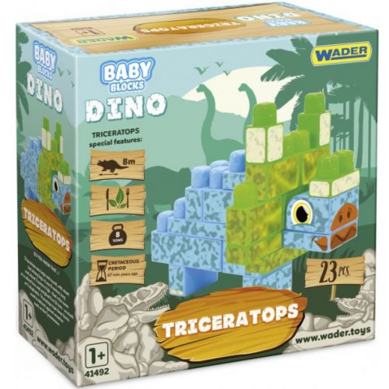 Конструктор "Baby Blocks: Трицератопс", 23 елем. (41494) (склад -T-)