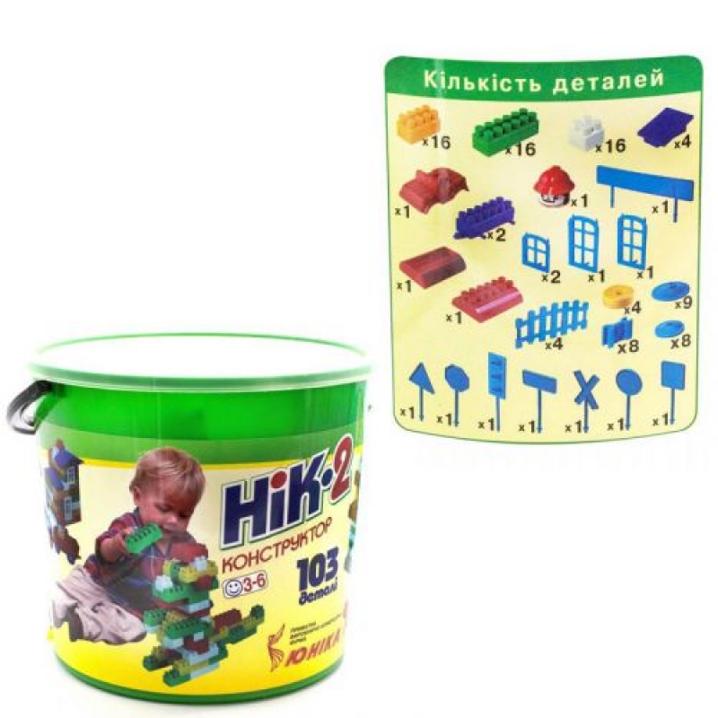 Конструктор "НИК-2" (103 деталі) (0248) (склад -T-)