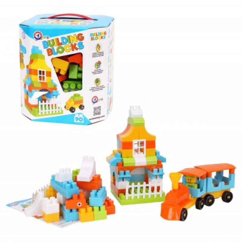 Конструктор "Building Blocks", 90 деталей, блакитний (6573) (склад -T-)