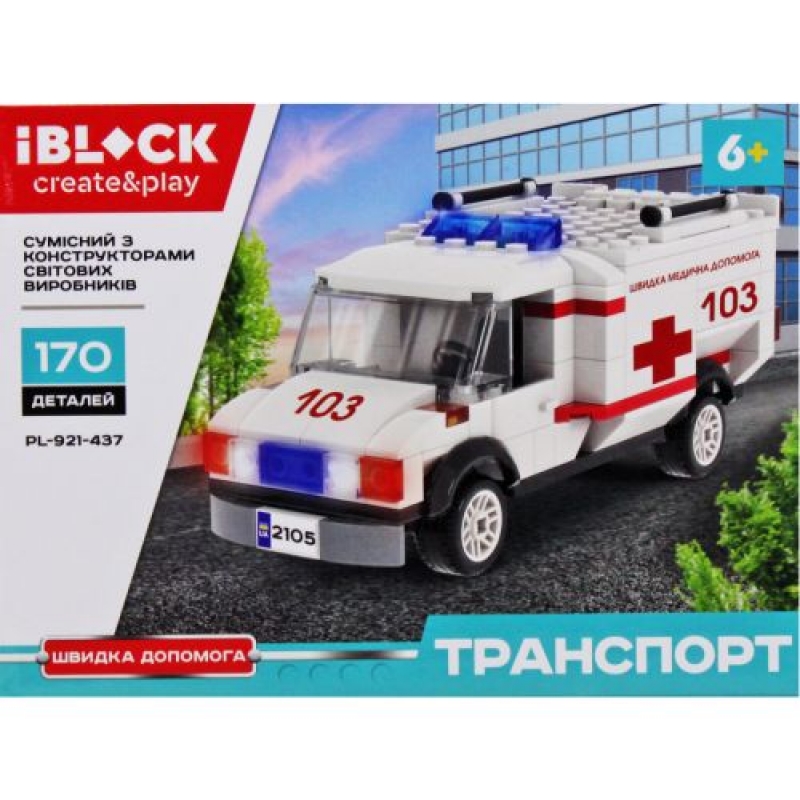 Конструктор IBLOCK Швидка допомога (PL-921-437) (склад -T-)