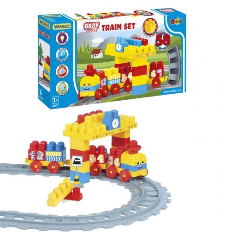Ігровий набір "Baby Blocks" залізна дорога (58ел) (41471) (склад -T-)