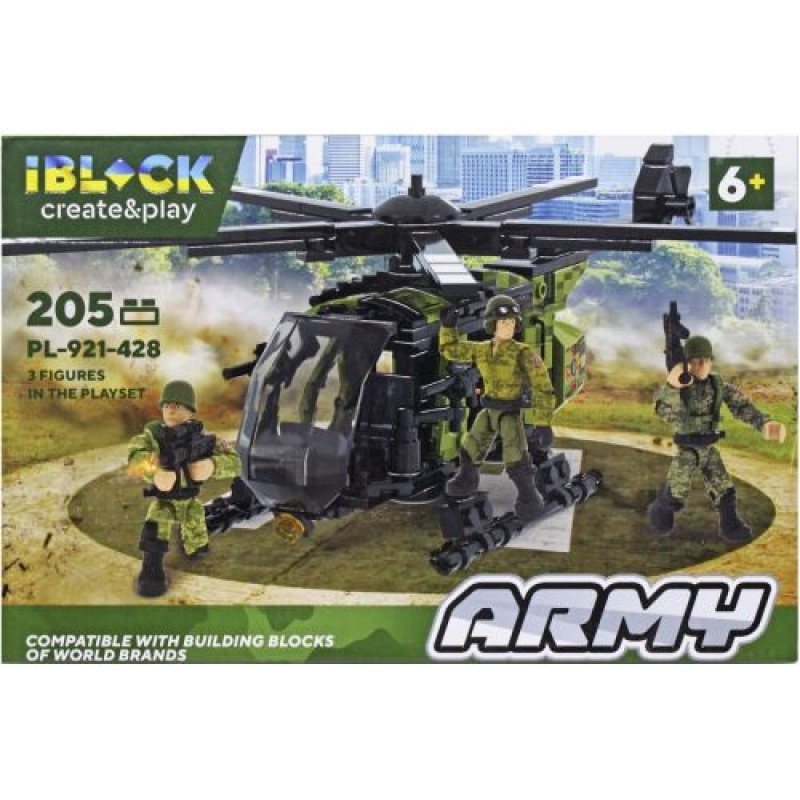 Конструктор "Армія: Геликоптер", 205 дет. (PL-921-428) (склад -T-)