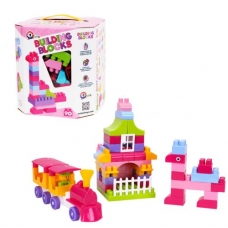 Конструктор "Building Blocks", 90 деталей, рожевий (6535)